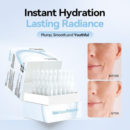 Ultra-Hydrating Serum -Vegan | 5% Hyaluronic Acid Glass Skin Single-Use Vials Skincare Comfort skin firming eyecream