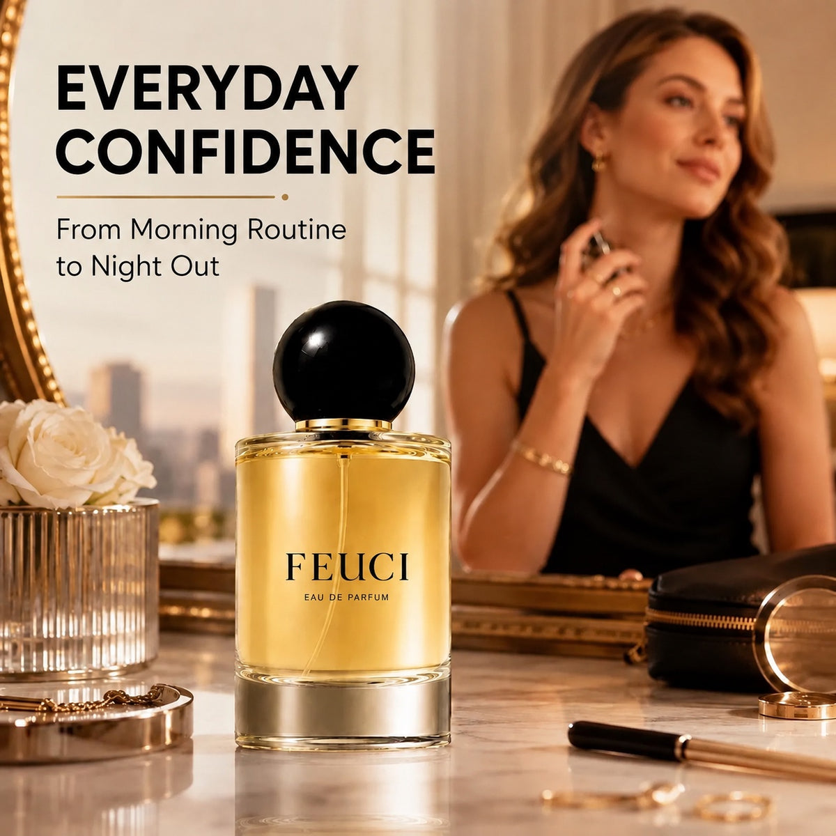 FECUI Eau de Parfum, Luxury Signature Fragrance , Long-Lasting Everyday Perfume Spray for Confidence, Elegance & Night Out