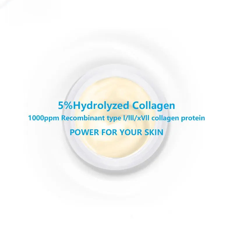 FEUCI Hydrating Collagen Facial Moisturizer Jar (1.7 fl.oz) - Anti-Wrinkle Firming Cream for All Skin Types, Intensive Hydration, Elasticity Boost, Brightening & Fine Line Reduction