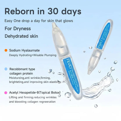FEUCI Anti-Aging Collagen Serum 5% Hyaluronic Acid 30x1.5ml Firming Hydrating Firming Low Irritating Serum Anti-Aging Hydrating Serum