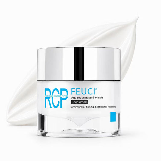 FEUCI Hydrating Collagen Facial Moisturizer Jar (1.7 fl.oz) - Anti-Wrinkle Firming Cream for All Skin Types, Intensive Hydration, Elasticity Boost, Brightening & Fine Line Reduction